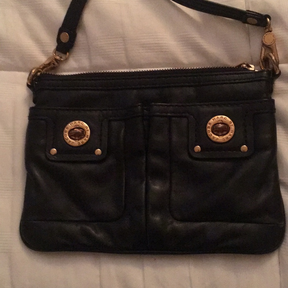 Marc Jacobs Black Turnlock Percy Crossbody Bag